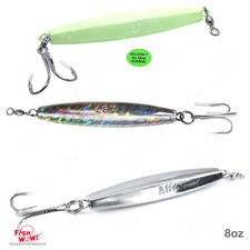 Fish WOW! 8oz Diamond Jig Trolling from 1pc 5 10pcs 20pcs Glow Mylar Chrome New