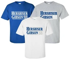 Hershiser Gibson '88 T-Shirt Sizes S-4XL president election custom sports gift