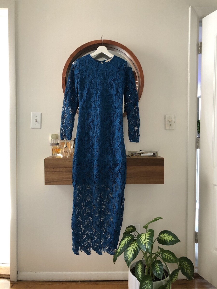 Maje Lace Blue Dress Size 1 Maje Lace Blue Dress Size 1