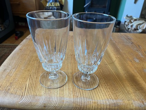 2 vintage luminarc water/sundae crystal glasses - Picture 2 of 7