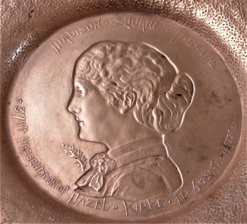 RAREST Gorham Copper Tray Commemorating Hazel Kirke Broadway Play 1881 MUSEUM!!! - Picture 2 of 6