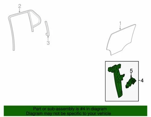 Regulador de ventana eléctrica trasero derecho genuino GM 2013-2022 Buick Encore 95389086 Foto 2 de 2