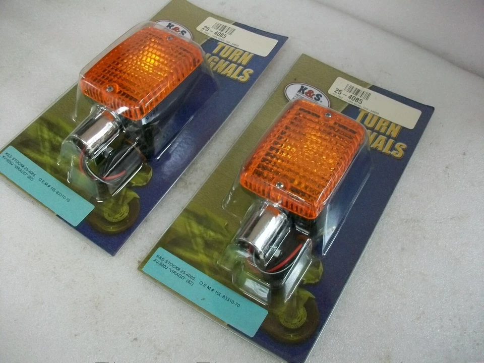 Ótimo! 1982 Yamaha VX920 Virago VX 920 K&S todos os 4 sinais de volta âmbar 25-4085 - Imagem 3 de 4