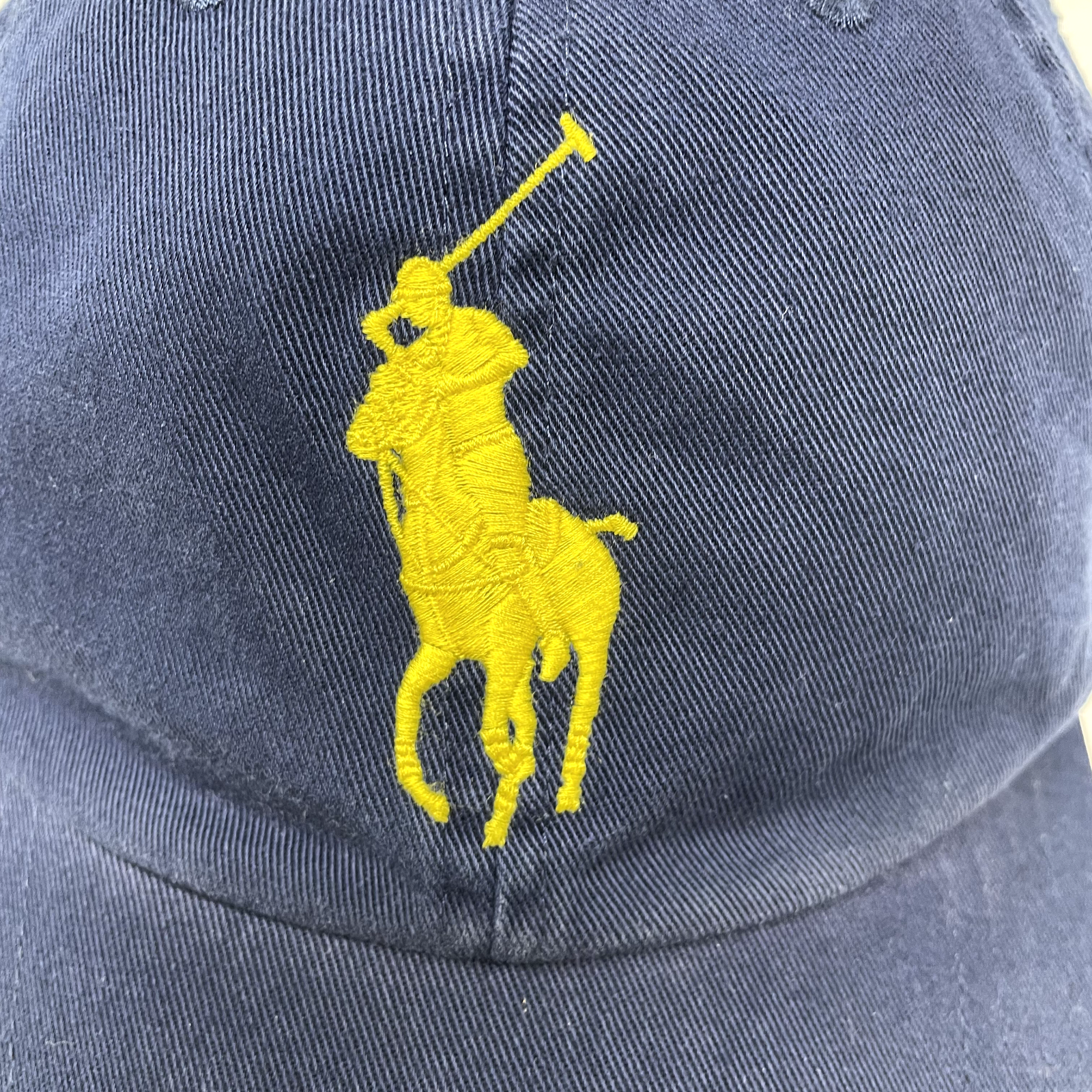Cappello Polo Ralph Lauren 2010 US Open blu berretto giallo Big Pony Dad Preppy RARO