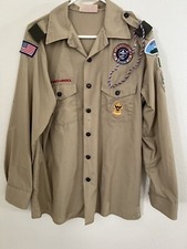 Boys Scouts Of America Uniform Shirt Men’s SZ L 16-18 1/2 Made In USA