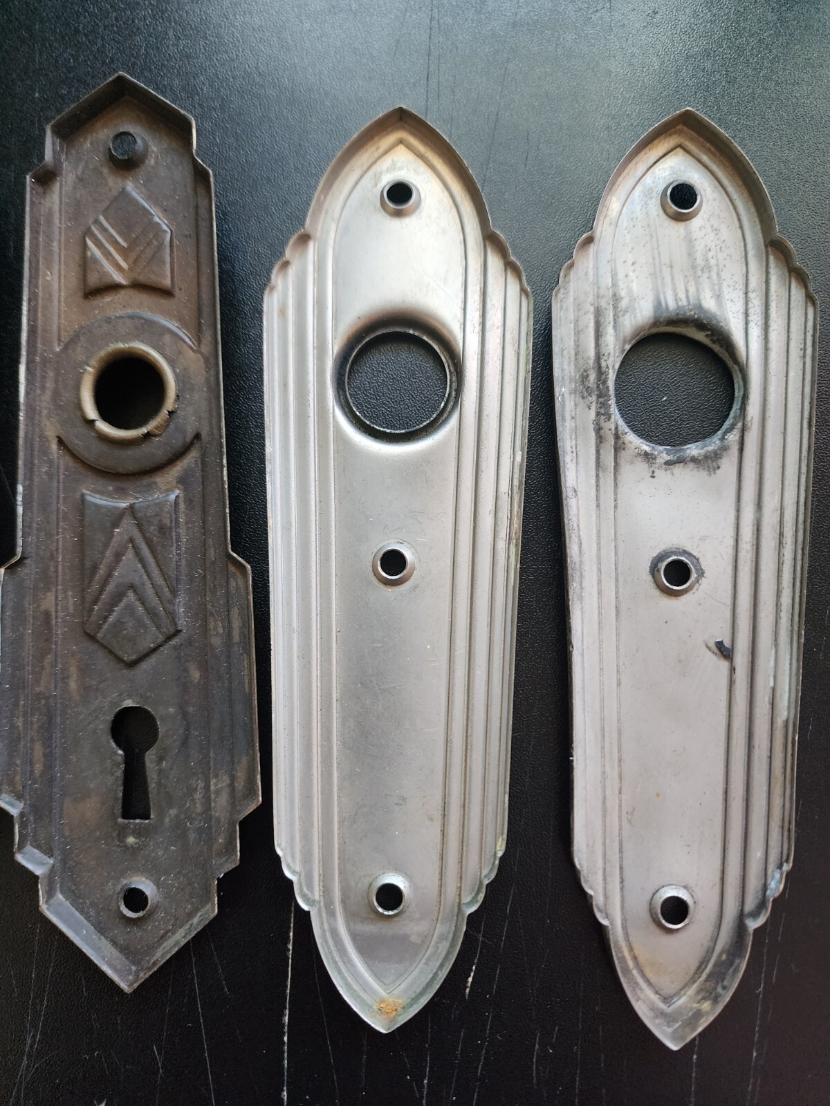 Vintage Art Deco Door Knob Lock Backplate Plates Lot Of 5 eBay