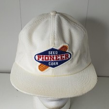 VTG Pioneer Seed Patch SnapBack Corduroy Hat Snapback Cap K Products USA Corn