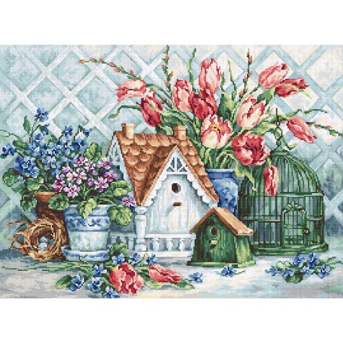 Luca-S counted cross stitch kit "Quaint Little neighborhood", 38x28cm, DIY