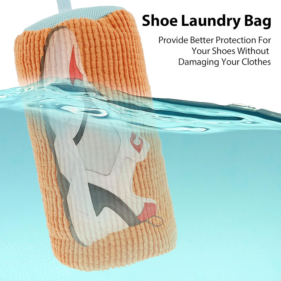 2Pcs Laundry Shoe Bag Shoe Washing Machine Bag Shoe Wash Bag, Portable