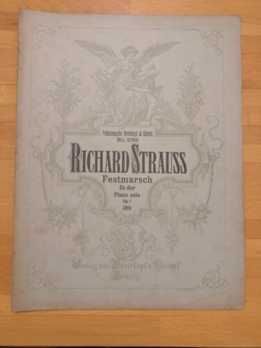 Spartito FESTMARSCH Richard Strauss Op.1 Volksausgabe Breitkopf & Hartel No 2786 - Foto 1 di 3