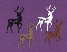 REINDEER SNOWFLAKE die cuts scrapbook cards