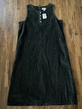 NWT-CJ Banks 16W Green Corduroy Jumper Dress