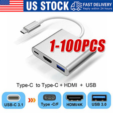 USB Type C to HDMI HDTV TV Cable Adapter Converter For USB-C Phone Tablet Lot