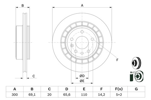 2x BRAKE DISC 0 986 479 D49 FOR SAAB 9-5 Z 19 DTR 1.9L B235R/B235E/B235L 4cyl - Picture 6 of 12