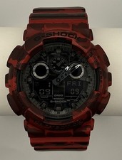 CASIO G-SHOCK GA-100CM-4A Red Camouflage Module 5081 New Battery