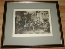 Druck FRANZ VON DEFREGGER DAS LETZTE AUFGEBOT Kunstverlag Franz Hanfstaengl 1900