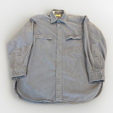 Vintage 1980’s LL Bean Chamois Cloth Shirt Mens Regular 16 Blue L Made In USA