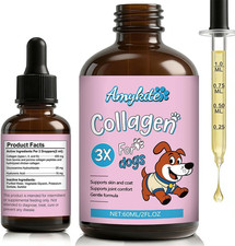 Liquid Collagen for Dogs, Dog Collagen Drops Supplement with Type I, II, III Col