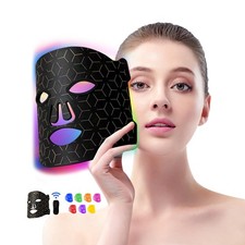 Duevie Red Light Therapy Mask for Face   FSA/HSA Eligible, 7-Color Skin Black