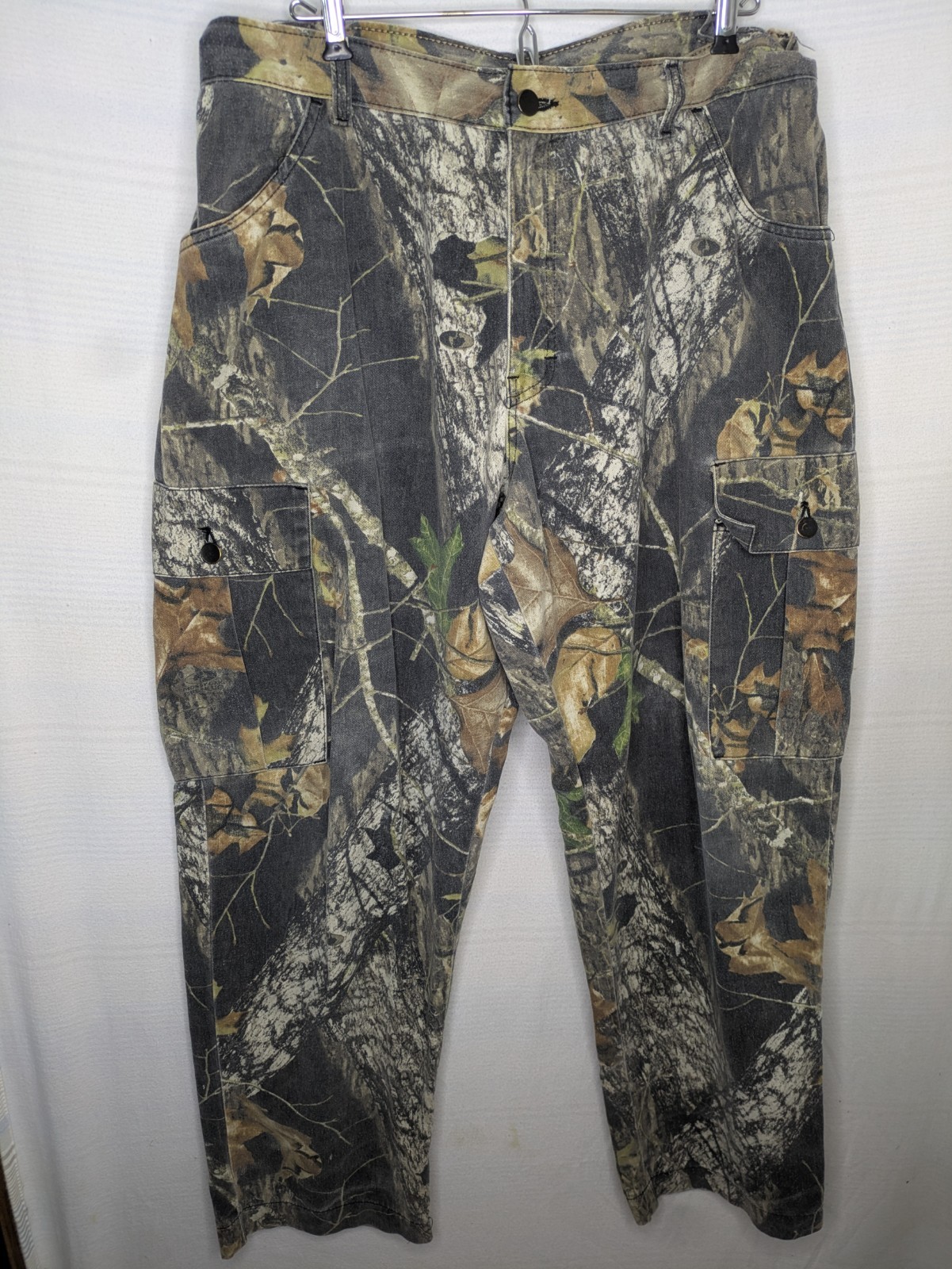 Vintage Wolf Mountain Cargo Pants Men L Camo Hunting Made In USA