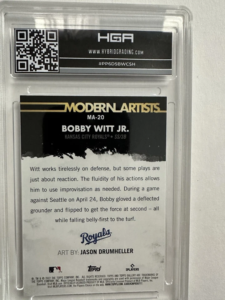 2022 Topps Gallery - Modern Artists #MA-20 Bobby Witt Jr. (RC) - Image 2 of 2
