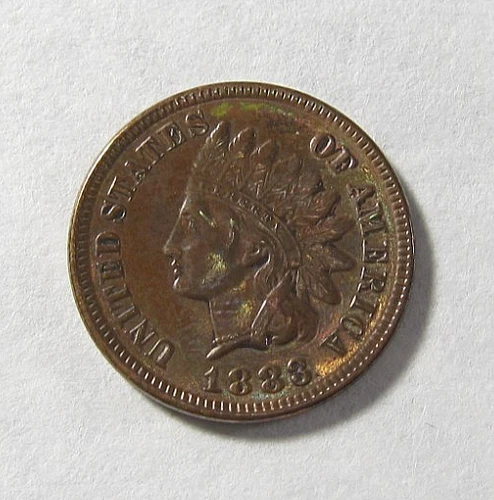 1883 - INDIAN HEAD CENT - AU Cleaned