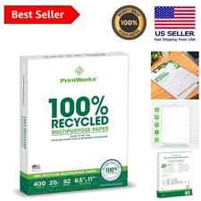Affordable Eco-Conscious 8.5"x11" Recycled Printer Paper - 400 Sheets, 20 lb