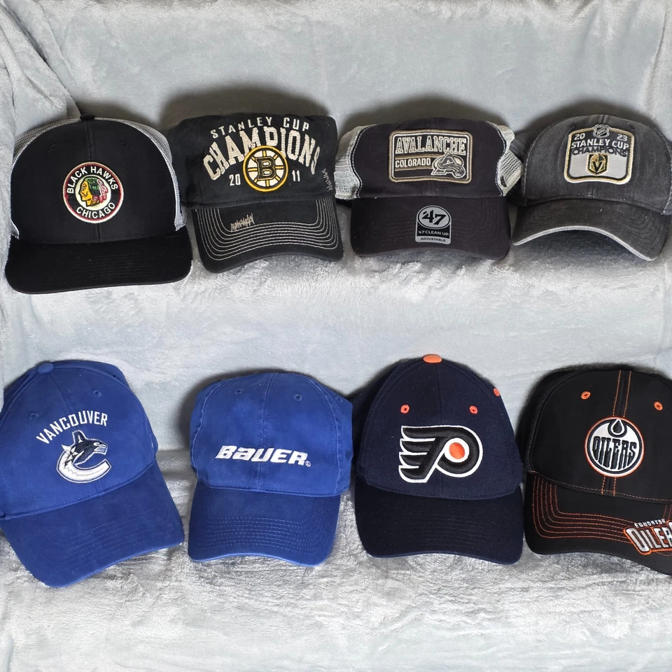 Lote de 15 gorras de hockey de la NHL para hombre equipos mixtos ajustables con tirantes Foto 3 de 4