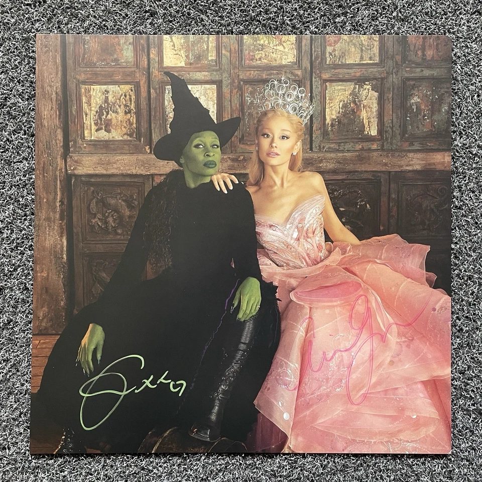 Wicked Picture Disc Vinyl & Signed Autographed Print Ariana Grande Cynthia Erivo - Image 4 of 4