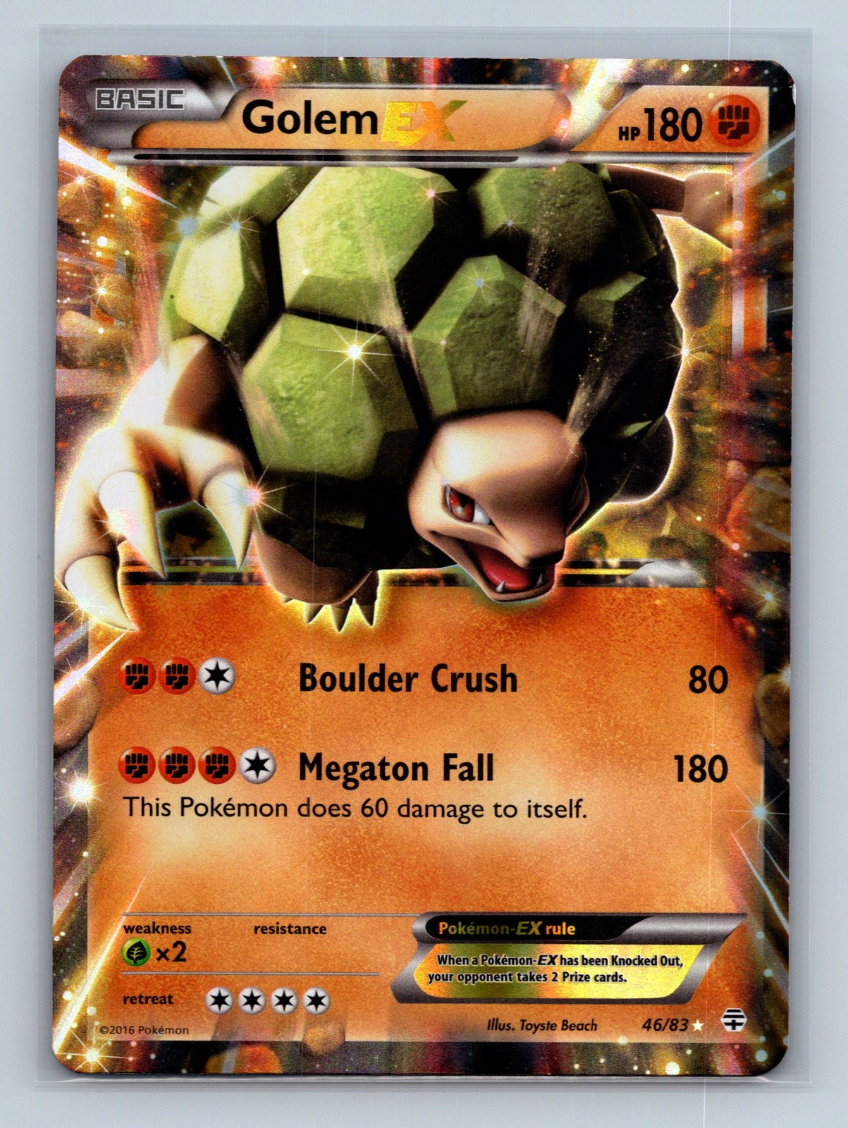Pokemon Generations #46/83 Golem EX Ultra Rare