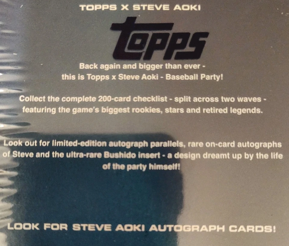 2022 Topps X Steve Aoki Wave 1 & 2 Sealed Boxes. 30 cards + 2 Parallels per box - Image 3 of 3