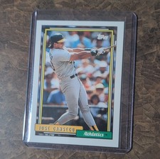 Topps 1992 Jose Canseco #100 Oakland Athletics MLB Baseball Card
