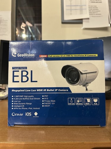 Geovision GV-EBL2100-2F Target Series 2MP 3.8mm H.264 Low Lux WDR IR Bullet IP C - Picture 1 of 3
