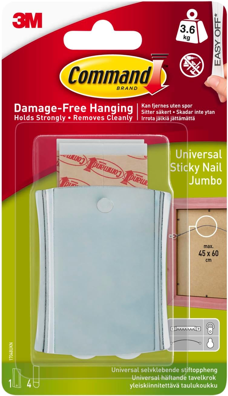 Command 17048-ES Metal Universal Picture Hanger Damage Free Holds up to 3.6kg