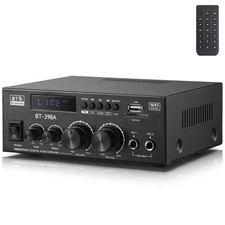 BT-398A 450W Bluetooth 5.0 Stereo Amplifier USB SD MIC RCA OPT Home Audio Amp