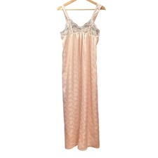 Vintage Cabernet Nightgown Pink Satin Lace Coquette Regencycore Romantic XS