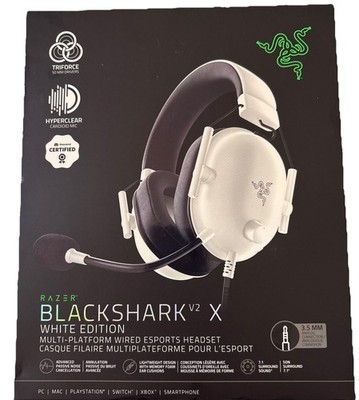 Razer BLACKSHARKV2 X Gaming Headset Multi-platform Wired Esports White Edition