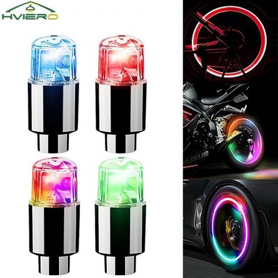 24Pcs LED Wheel Tire Air Valve Stem Caps Neon Light For Motor Bike Car Bicycle