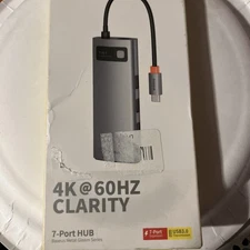 4k 60hz Clarity 7 Port Hub Expansion Usb3.0 Transmision Card Reader