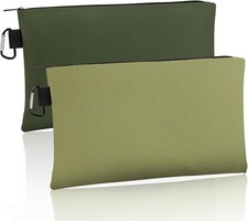 Tool Bag Zipper Pouch 12.4 x 7.3 Inch Multipurpose Organizer Carabiner 2 Pack