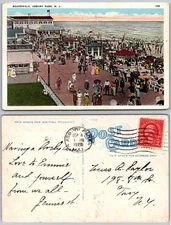 Asbury Park NJ Boardwalk Beach Crowd Postcard