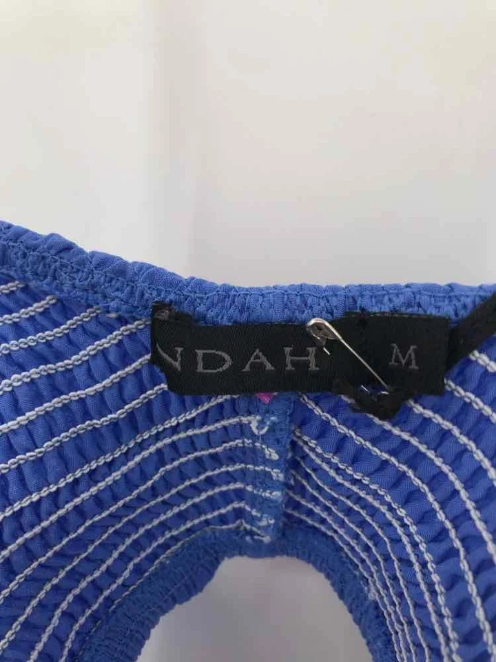 Maxi Vestido Sin Mangas Usado Azul Indah Talla Mediana Corte Foto 3 de 3