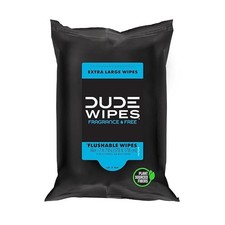 DUDE Wipes Unscented Travel Wipes - 1 pack 18 Count - Extra-Large Cleansing