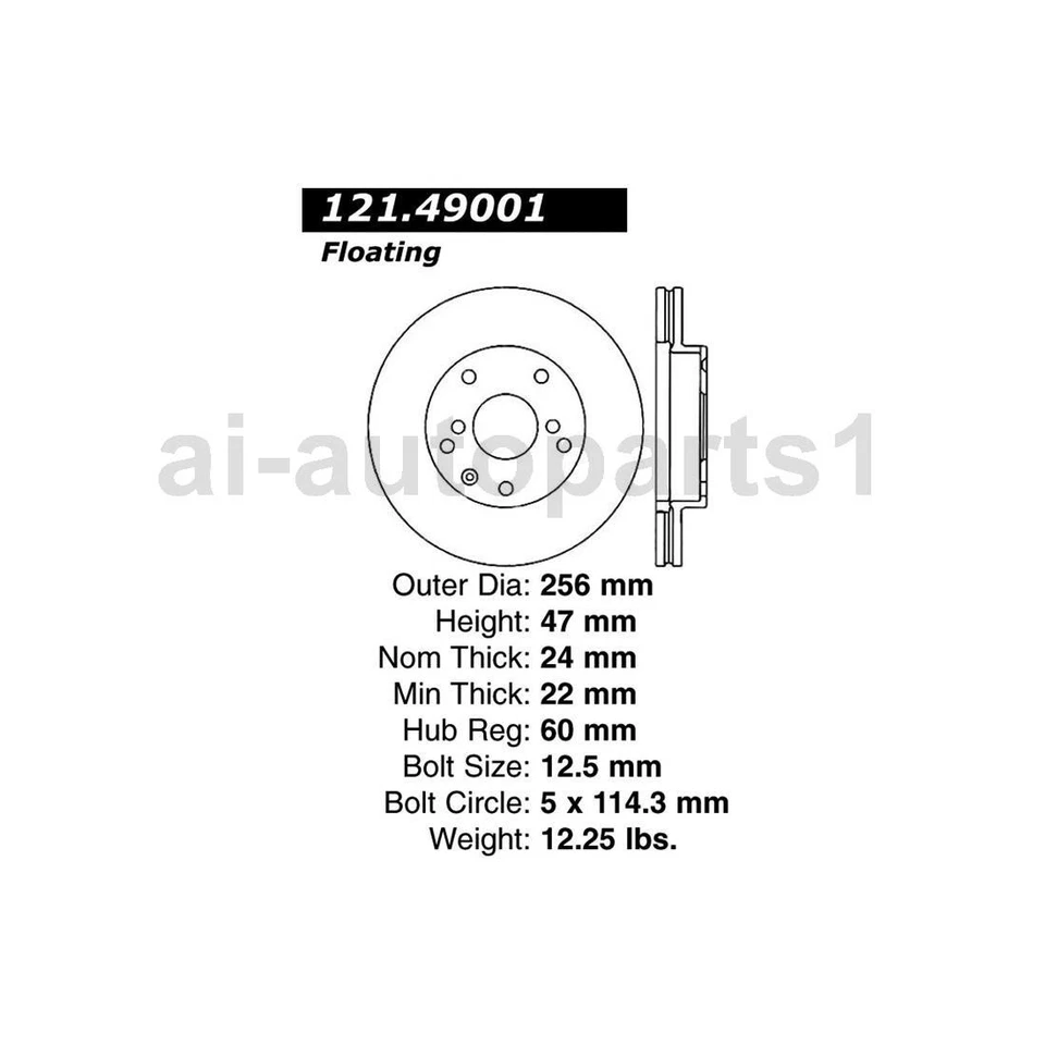 For 1999 2000 2001 2002 Daewoo Leganza 4pcs Front & Rear Brake Rotors Brake Kit - Image 3 of 4