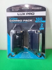 LUXPRO Combo Pack 2 Magnetic 180 Lumen LED Mini Triangle Area Light Broad Beam