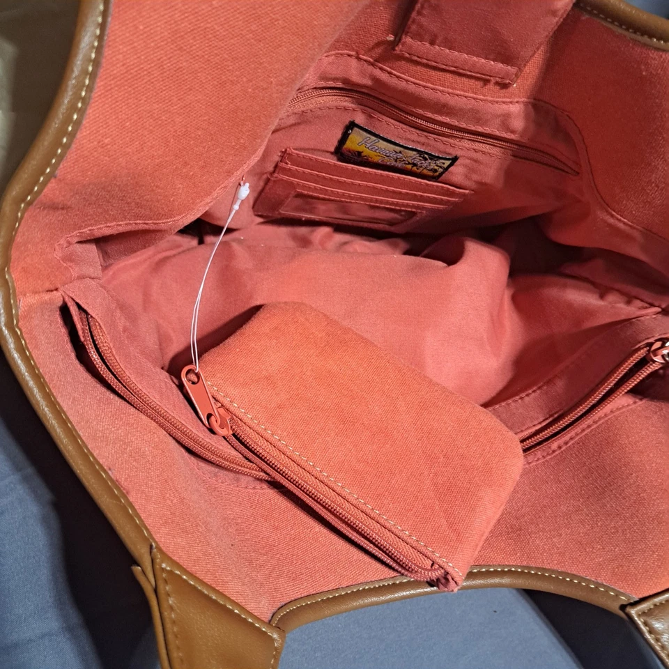 Bolso de Mano Mediano Havana Jack's Café con Cremallera Adjunta Marrón Coral Rosa Foto 4 de 4