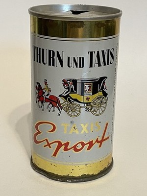 Thurn und Taxis Export empty beer can, straight steel, Germany, OI on lid