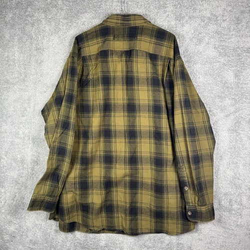 Duluth Shirt Mens 2XLT Free Swinging Flannel Long Sleeve Workwear Utility Green - Picture 7 of 8