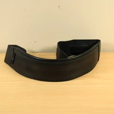 LM Leather Guitar Strap 3" Inch Bass Padded Cushion Black