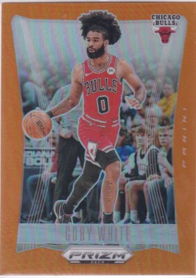 NBA Panini Prizm Deca Basketball 2023-24 No. 212 Coby White Orange Prizm 22/49